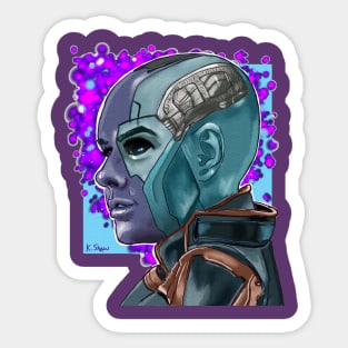 The cranky cyborg Sticker